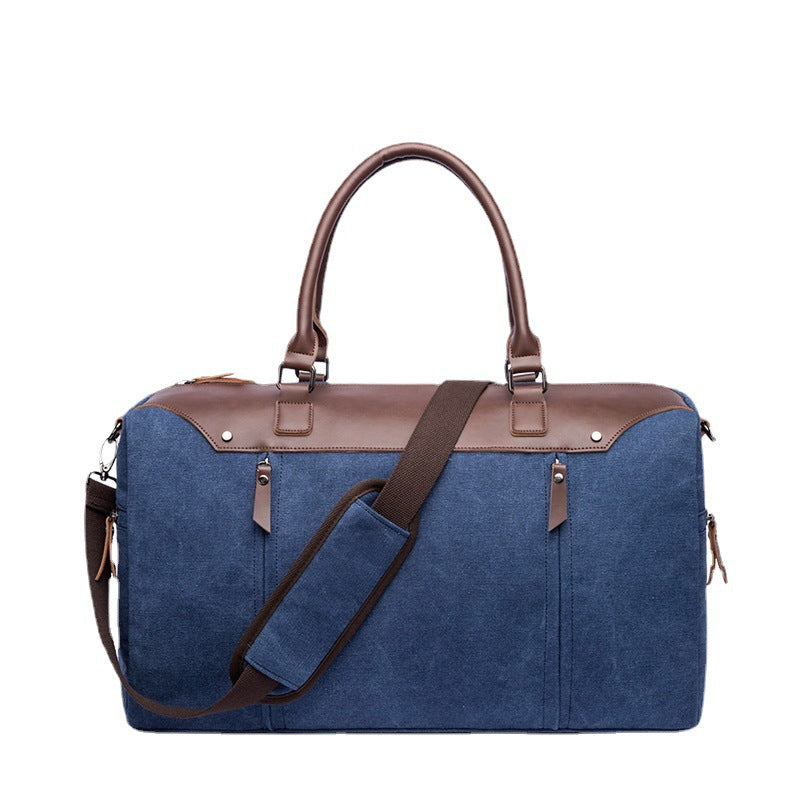 Cross-border Korean-style Handheld Canvas Bag Solid Color Casual Luggage Bag For Men And Women Travel Bag Shoulder Crossbody Bag