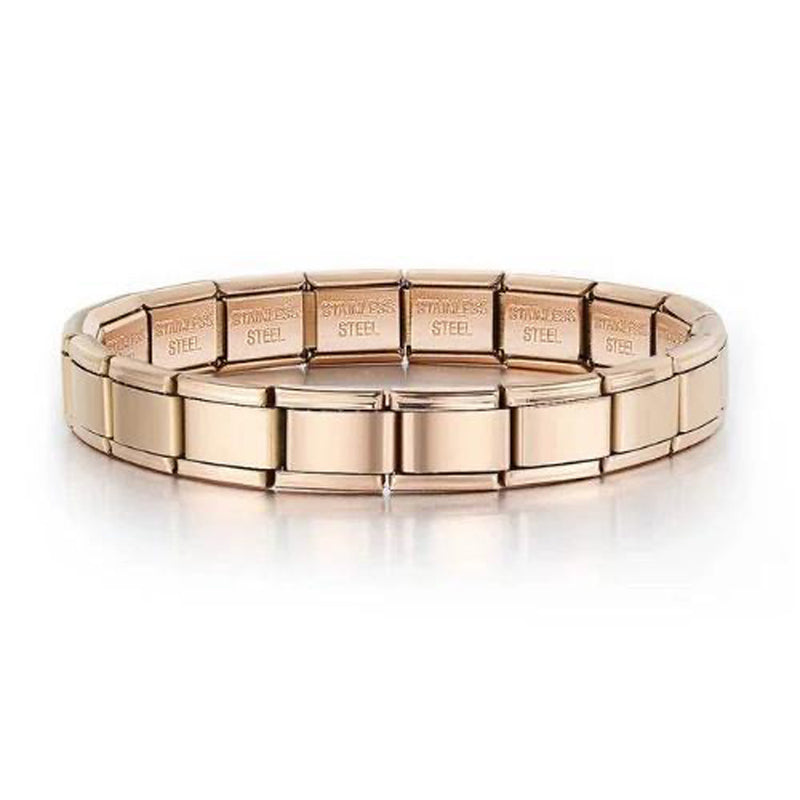 Italian Module Bracelet Italian Charm Stainless Steel Block Elastic Spliced Titanium Steel Glaky Bracelet