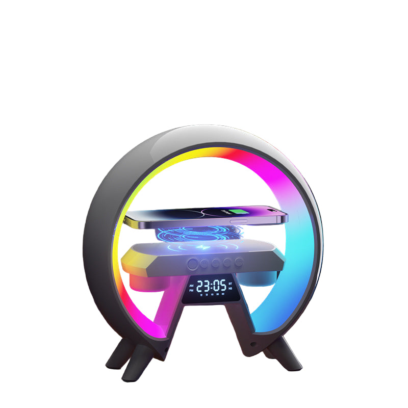 New Large G6 Colorful Bedside Multi-function Bluetooth Audio Wireless Charging Bluetooth Speaker With Clock Light