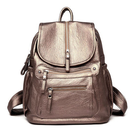 2023 New Cross-border Korean Version Trendy Fashionable Casual Women's Bag Large Capacity School Bag Simple Travel Backpack Bag
