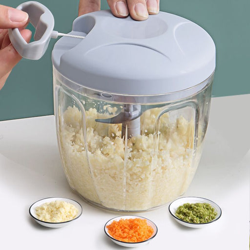 Household Multifunctional Vegetable Cutter Auxiliary Food Cooking Meat Grinder Manual Garlic Press Garlic Pull