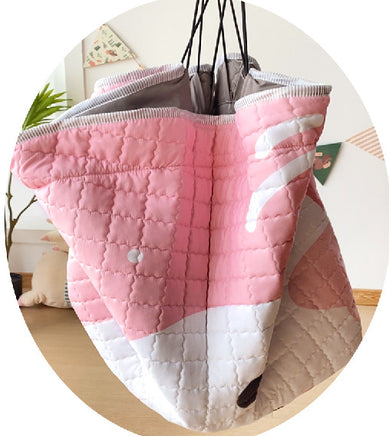 Cotton Children's Storage Crawling Mat Cartoon Round Infant Drawstring Climbing Mat Tent Mat
