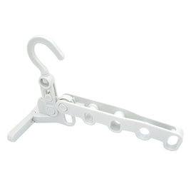 Folding Hanger Bold Indoor Multifunctional Travel Plastic Seconds Collection Hanger Wholesale Household Portable Five-hole Hanger