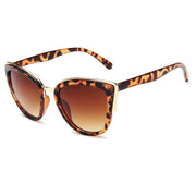Ladies Cat Eye Sunglasses Personality Leopard Color Sunglasses