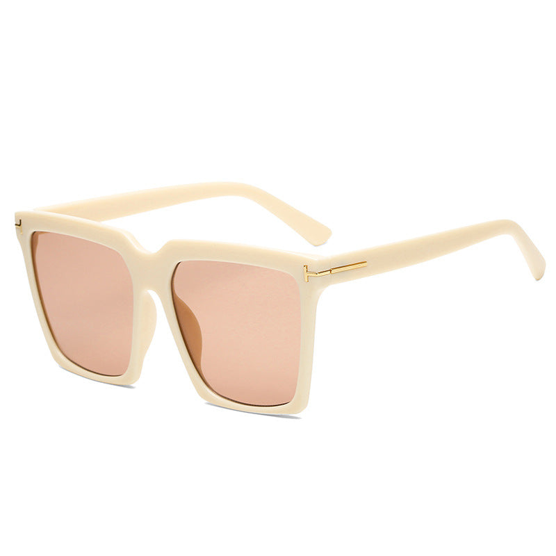 Square Frame Sunglasses Personalized Street Shooting Men And Ladies T-shaped Sunglasses