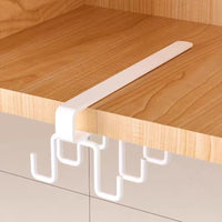 Wrought Iron Kitchen Cabinet Hook Kitchen Row Hook Kitchen Wall-mounted Storage Rack Hanger Load-bearing Double Row Storage Rack