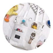 Canvas Bag Women's Crossbody Canvas Bag Niche Tote Bag Instagram Style Shoulder Bag All-match Student Tutorial Tote Bag