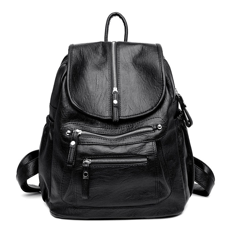 2023 New Cross-border Korean Version Trendy Fashionable Casual Women's Bag Large Capacity School Bag Simple Travel Backpack Bag