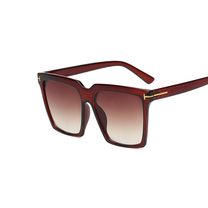 Square Frame Sunglasses Personalized Street Shooting Men And Ladies T-shaped Sunglasses