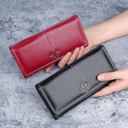 Women's Long Wallet Wholesale Cross-Border European And American Retro Oil Wax Leather Women's Wallet Women Wallet