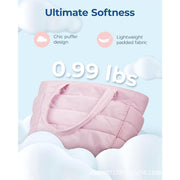 Explosive In Stock Women's Pleated Cotton Handbag Lightweight Fluffy Handbag Suitable For Travel Work Beach Gym