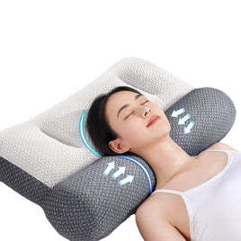 Partition Sleep Aid Anti-traction Pillow Soybean Fiber Cervical Pillow Core Knitted Household Student Dormitory Pillow