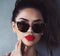 Ladies Cat Eye Sunglasses Personality Leopard Color Sunglasses