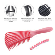Women's Shampoo Straight Octopus Comb Hairdressing Big Bend Comb Straight Roll Shape Octopus Rib Comb