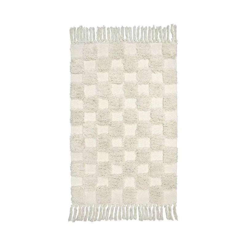 Tassel Carpet Cotton Thread Three-dimensional Tufted Bedroom Bedside Mat
