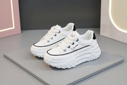 HY906 New Simple Women's Shoes 2023 Autumn Korean Style Breathable Heightened Platform Sports Casual Shoes Board Shoes For Students