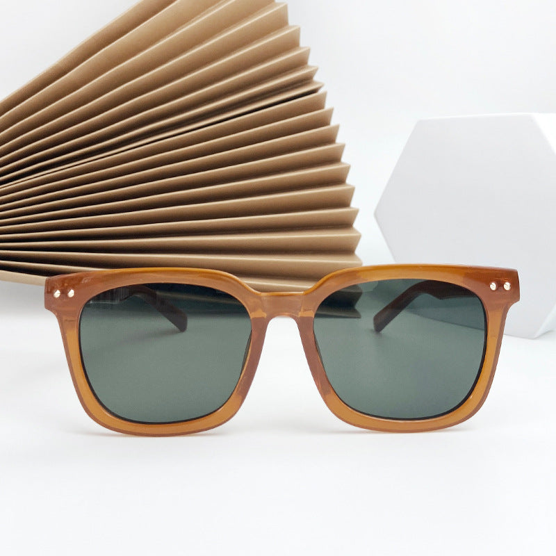 Rivet Sunglasses Large Frame Sunglasses Men And Women Net Red Same Style Factory Direct Supply Multi-color Sunshade Sunglasses