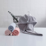 Coral Velvet Dry Hair Cap For Women, Strong Water Absorption, Quick Drying, Skin-Friendly, Soft And Breathable Household Baotou Towel Shower Cap