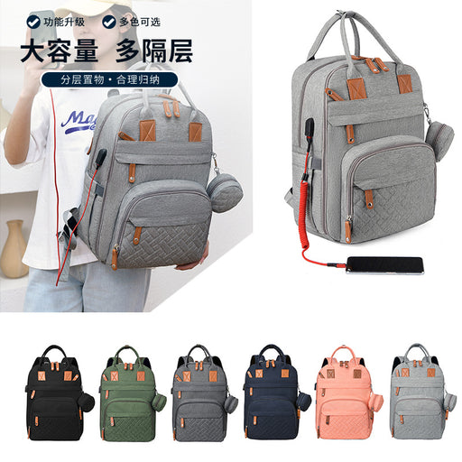 Popular New Fashion Large-capacity Mummy Bag European And American Fashion Multi-functional Women's Baby Bag