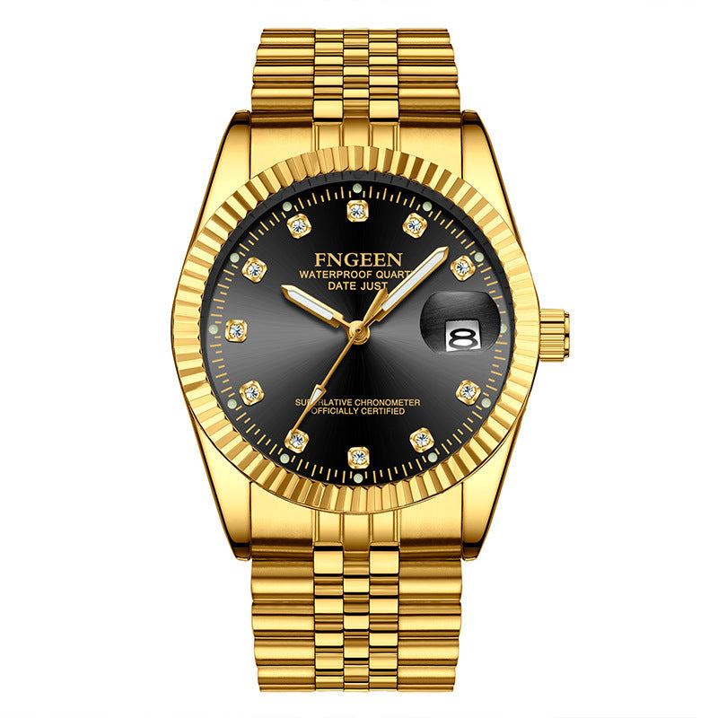 Gold Fashion Watch For Businessman By FNGEEN