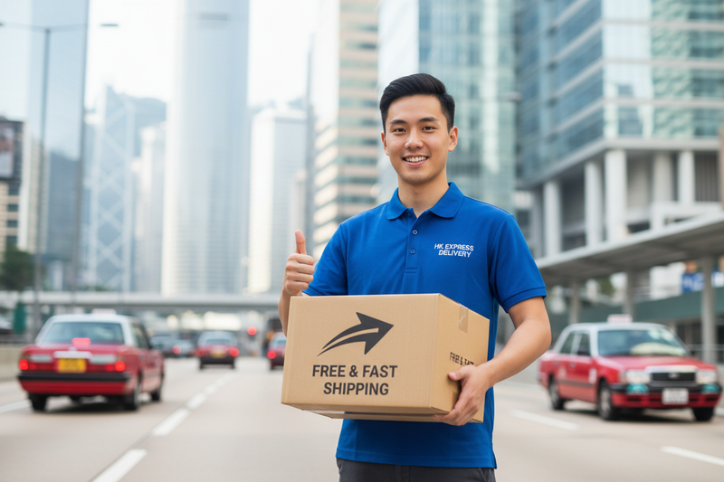 Free and Fast Shipping within Hong Kong a man with a packet
