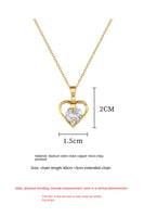 Heart Necklace Titanium Steel Chain