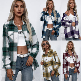 Temperament Plaid Shirt